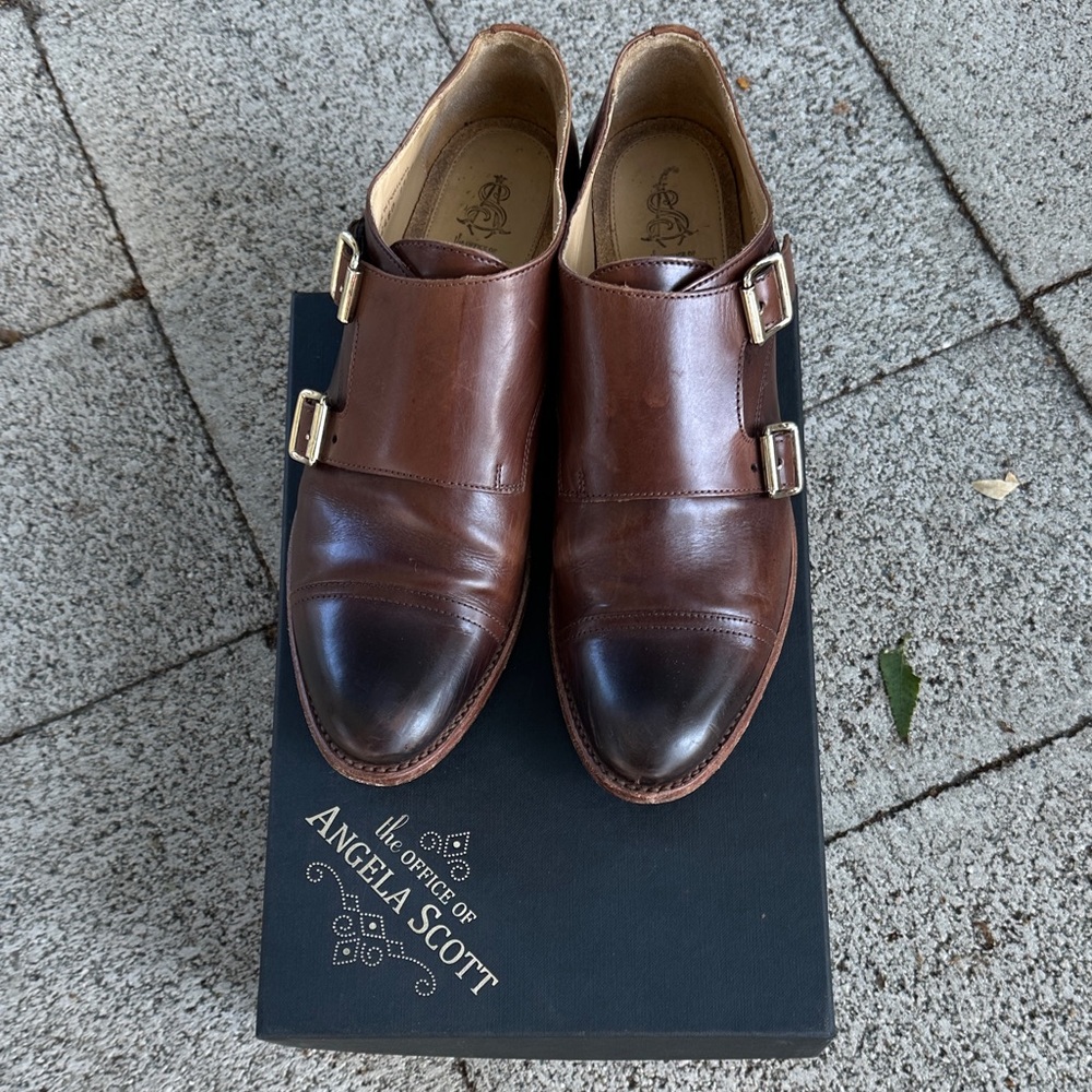 Women's Double Monk Strap Loafers - Rich Brown